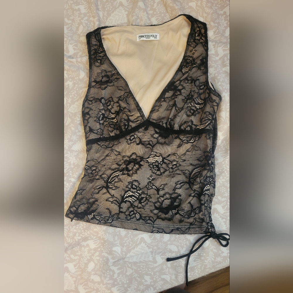Princess Polly Truth Top black lace 4